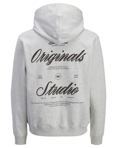 Jack & Jones Junior - JORNorrebro Typo Back Sweat Hoodie - White Melange